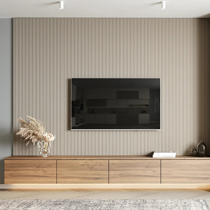 3D Curved Wood Plastic Wall Panels Moisture Resistant Sample