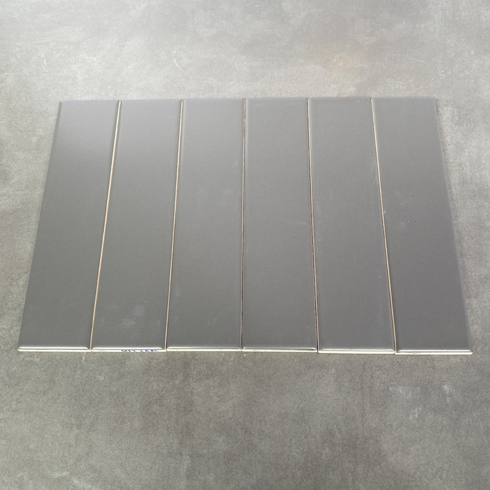 Premium smooth glazed gray tile, size 50x200mm, code UTT28M_S