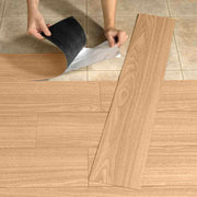 High quality self-adhesive PVC Vinyl flooring, easy to peel and stick, wood grain design