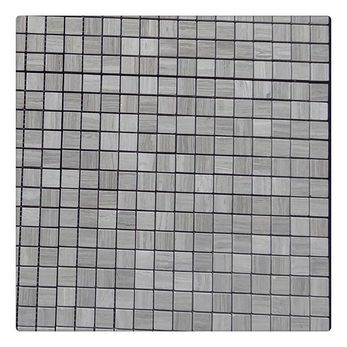 Manufacturer Supplier China 12x12 Blue White Grey Marble Square Mosaic Tiles 