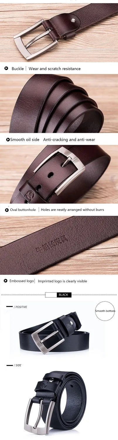 Thắt Lưng Nam Đẳng Cấp BULLCAPTAIN Retro Pin Classic