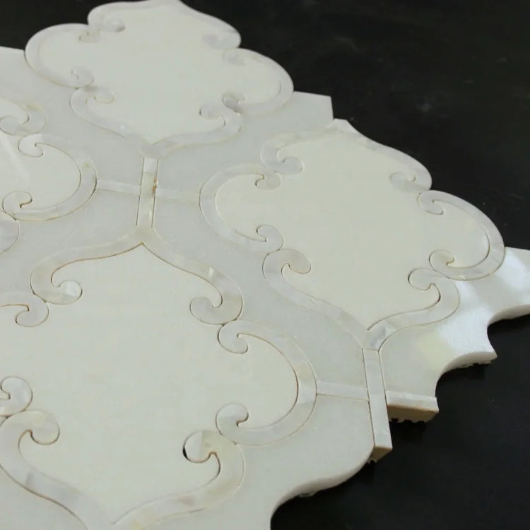 Mother of Pearl Tiles Shell Mosaic  Wall Tile Art Tile Mix Stone - Daisan Mart