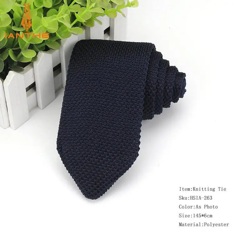 Cà vạt len Ianthe nam kiểu dáng mới sắc màu