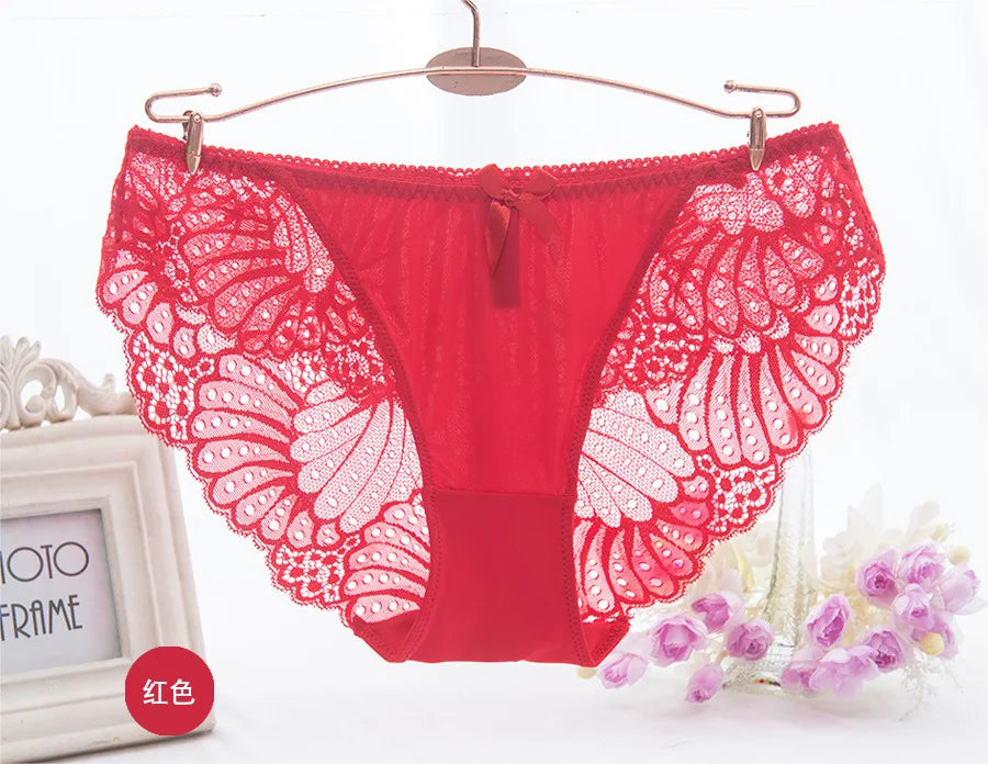 Women's Sexy 6XL Floral Lace Seamless Panties