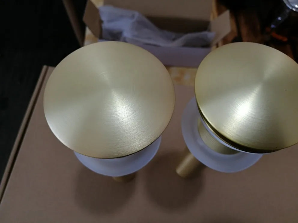 Bathroom Vessel Sink Drain Stopper, Push Pop up Drain - Daisan Mart