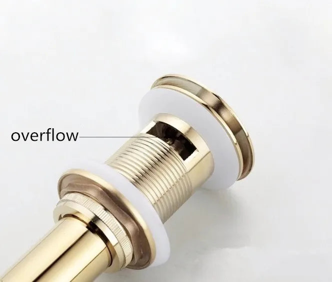 Bathroom Vessel Sink Drain Stopper, Push Pop up Drain - Daisan Mart