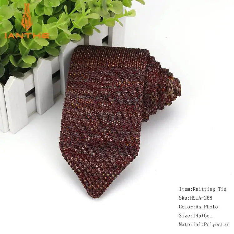 Cà vạt len Ianthe nam kiểu dáng mới sắc màu