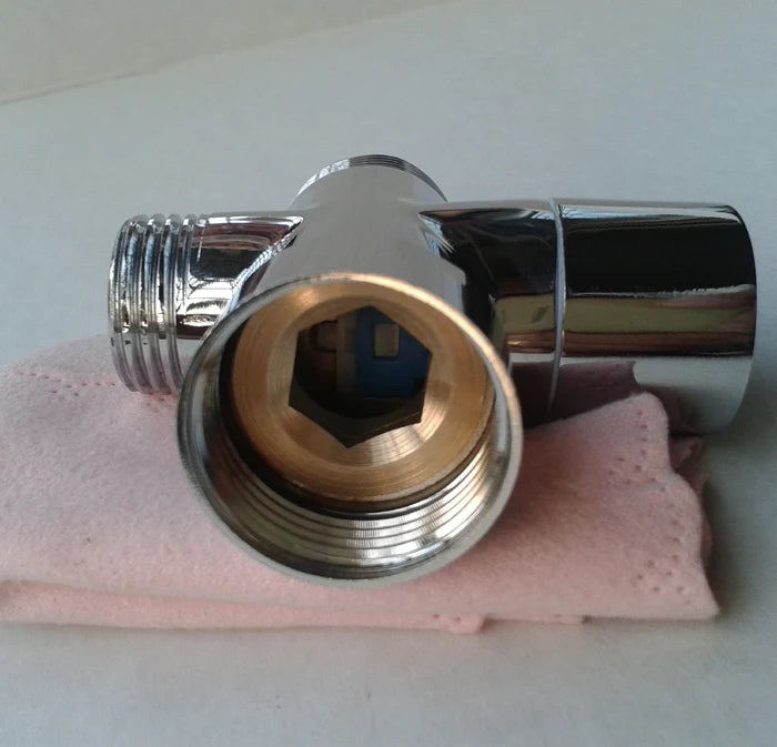 Brass European G3/4 Diverter Vavle Chrome Plated Bathroom Accessories Shower Set Diverter adapter for faucet