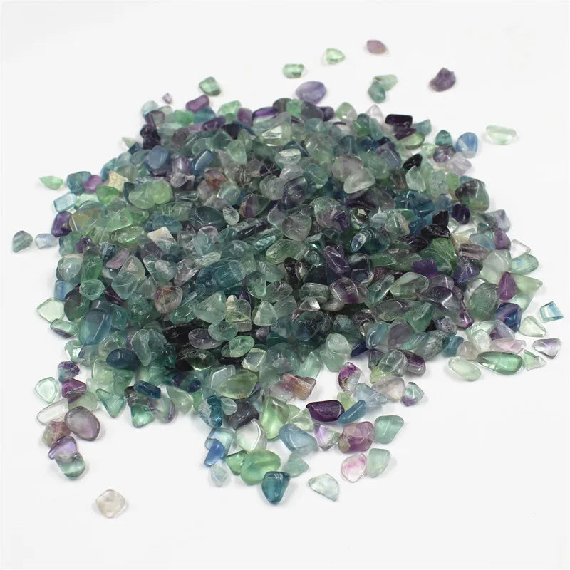 Natural Fluorite Stone Blue Purple - 100g Medium Chip