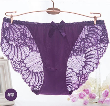 Women's Sexy 6XL Floral Lace Seamless Panties