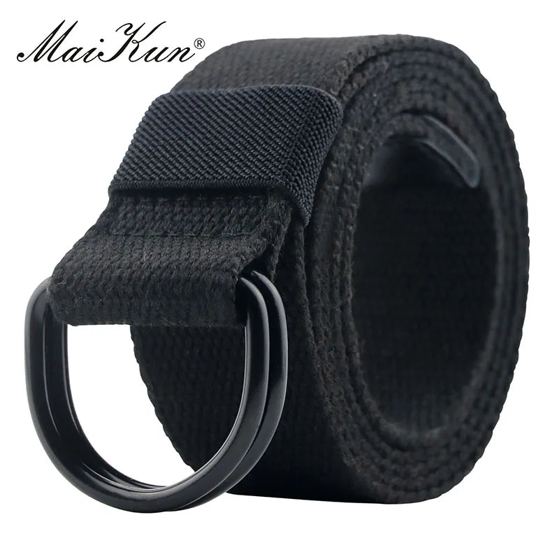 Maikun Unisex Double D-Buckle Canvas Belt