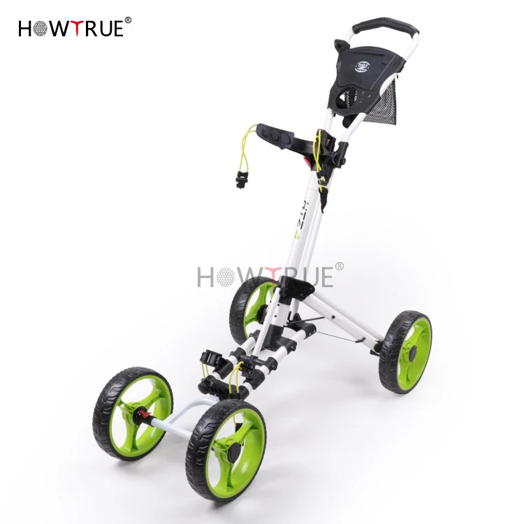 Xe Đẩy Gấp Nhỏ Nhẹ 4 Bánh EVA - Golf Trolley Đen Cao Cấp