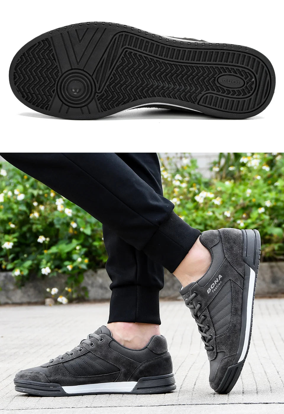 BONA Skateboarding Shoes for Men and Women Breathable Multi-Function