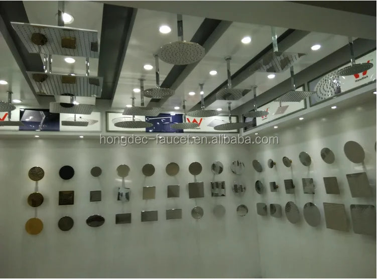 Luxury Brass Chrome LED Waterfall Shower Faucet Wall Mounted