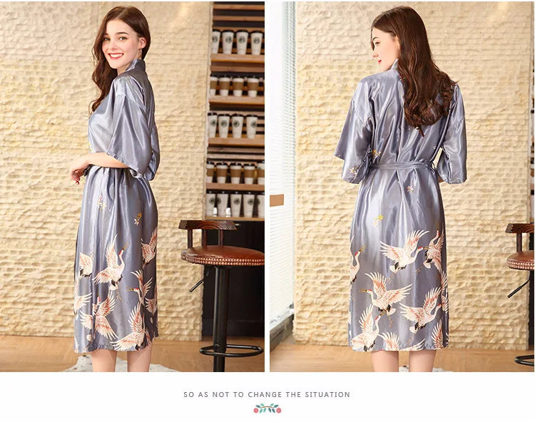 Áo Choàng Lụa Ren Gợi Cảm Bộ Đồ Ngủ Nữ WP580 - Daisan Mart