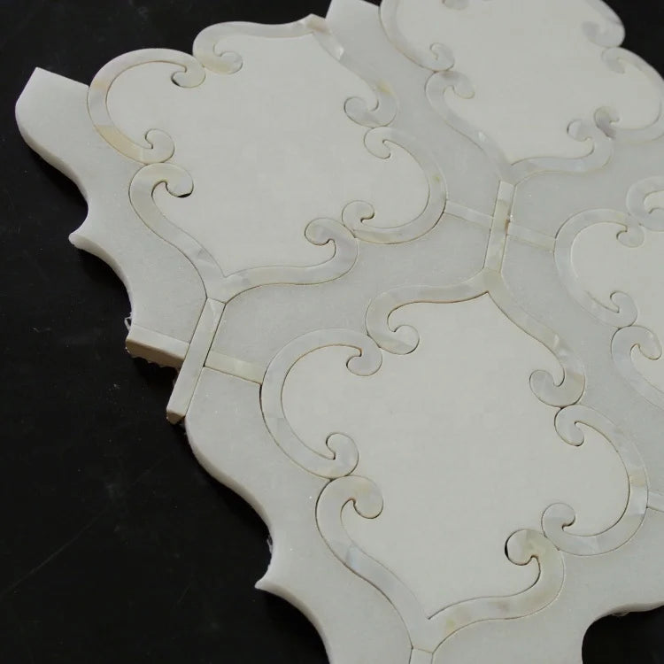 Mother of Pearl Tiles Shell Mosaic  Wall Tile Art Tile Mix Stone - Daisan Mart