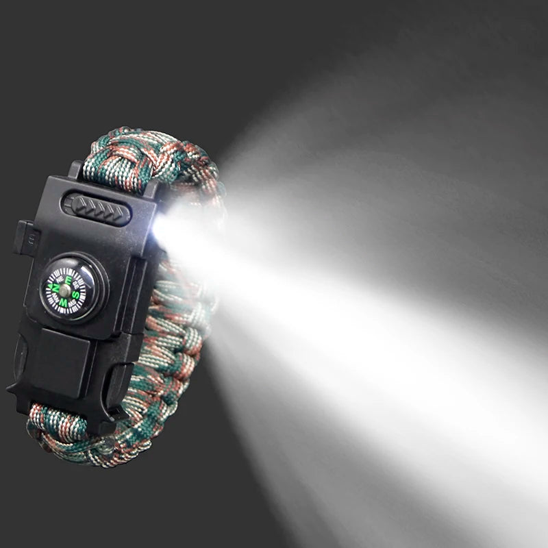 4mm Paracorde Multi-Functional Christmas LED Survival Bracelet