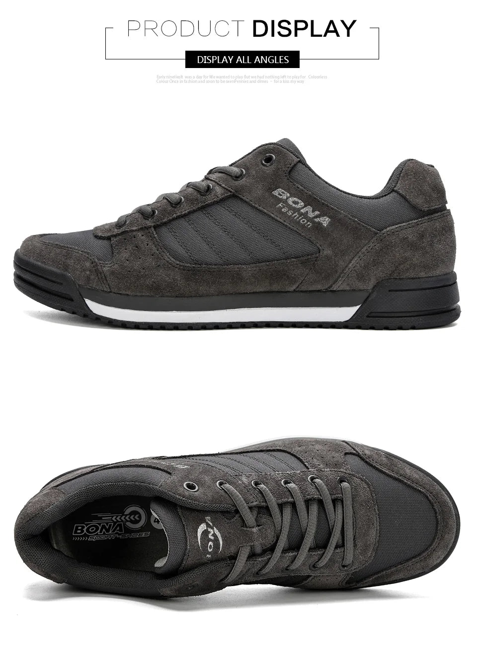 BONA Skateboarding Shoes for Men and Women Breathable Multi-Function