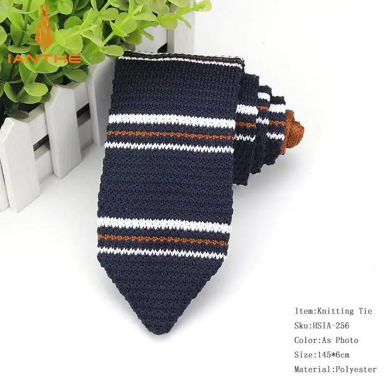 Cà vạt len Ianthe nam kiểu dáng mới sắc màu