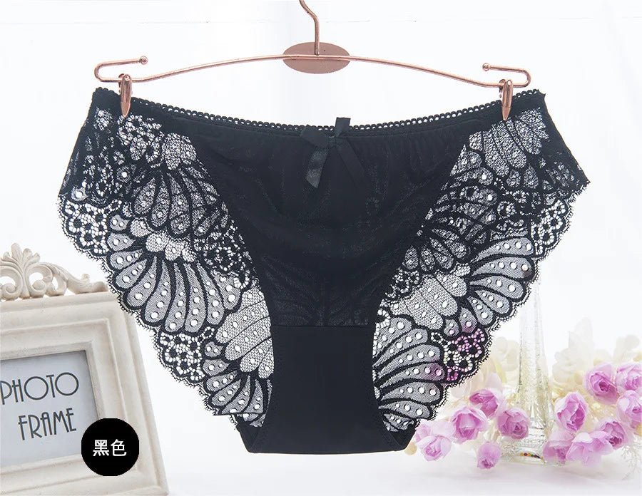 Women's Sexy 6XL Floral Lace Seamless Panties