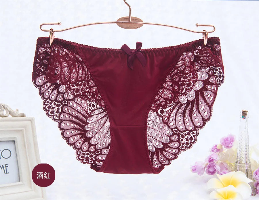 Women's Sexy 6XL Floral Lace Seamless Panties