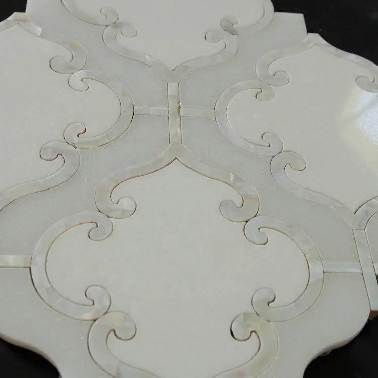 Mother of Pearl Tiles Shell Mosaic  Wall Tile Art Tile Mix Stone - Daisan Mart