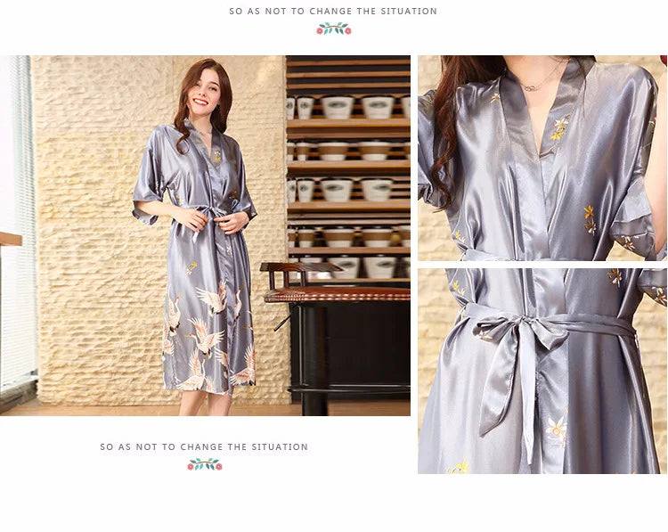 Áo Choàng Lụa Ren Gợi Cảm Bộ Đồ Ngủ Nữ WP580 - Daisan Mart