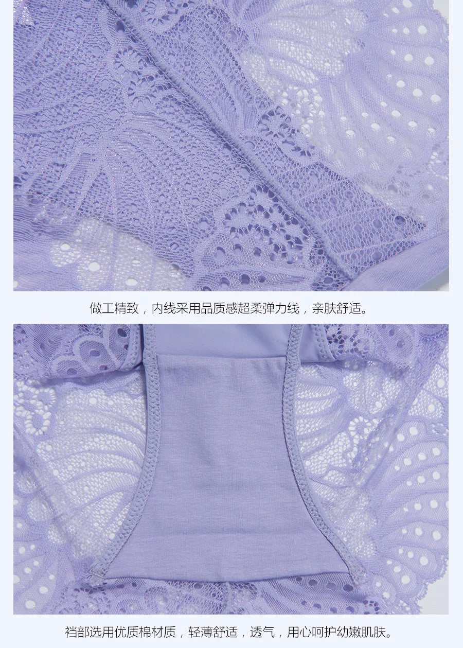 Women's Sexy 6XL Floral Lace Seamless Panties