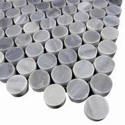 KB STONE Popular Penny Round 19mm Polished Hanlong Grey Italy Grey Circle Mosaic - Out of stock 