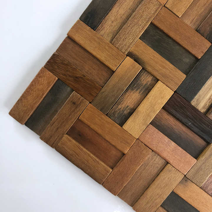 New design Chinese antique wood mosaic for hotel decoration 