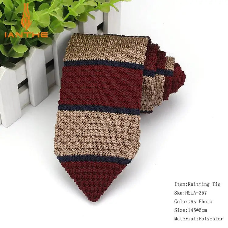 Cà vạt len Ianthe nam kiểu dáng mới sắc màu