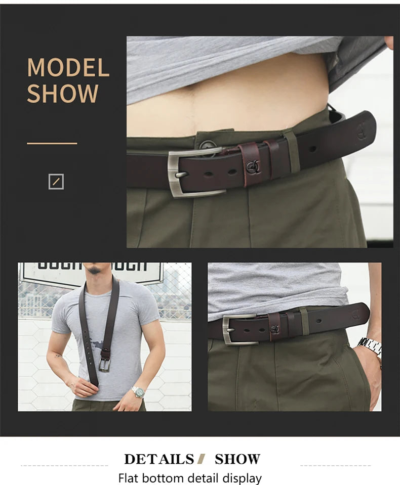 Thắt Lưng Nam Đẳng Cấp BULLCAPTAIN Retro Pin Classic