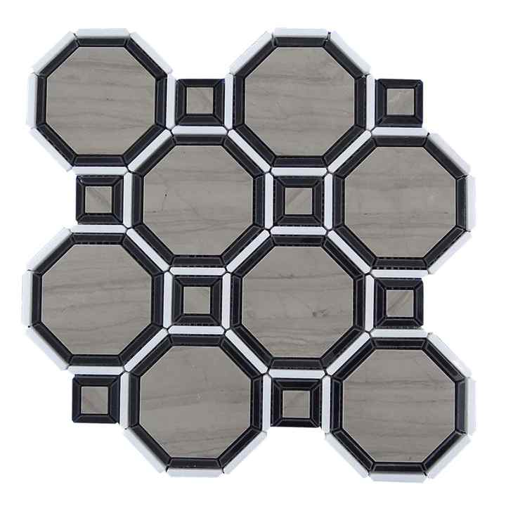 Modern design, brown mosaic stone polished surface, 1 year warranty, decorative pattern sold for apartments