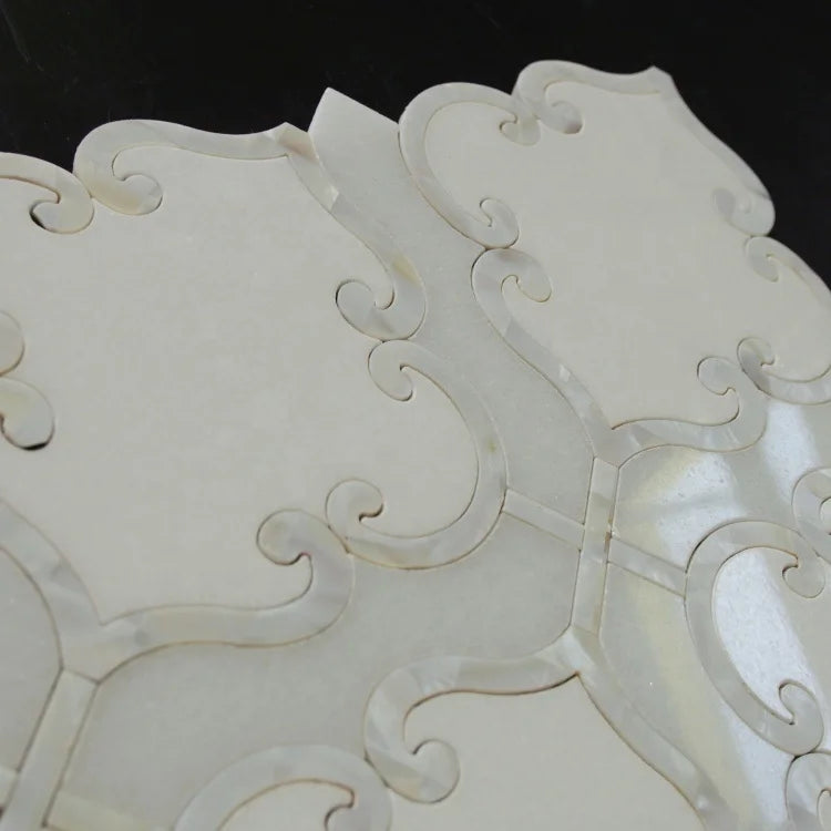 Mother of Pearl Tiles Shell Mosaic  Wall Tile Art Tile Mix Stone - Daisan Mart