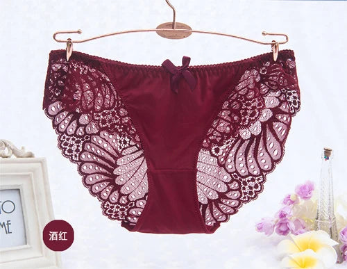 Women's Sexy 6XL Floral Lace Seamless Panties