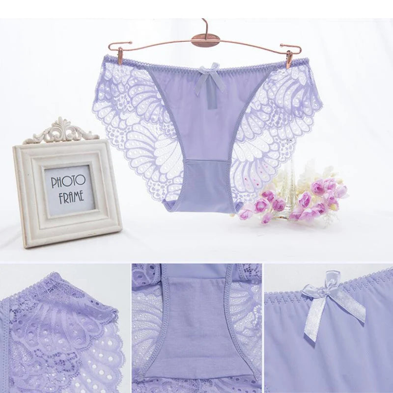 Women's Sexy 6XL Floral Lace Seamless Panties