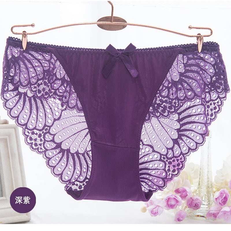 Women's Sexy 6XL Floral Lace Seamless Panties