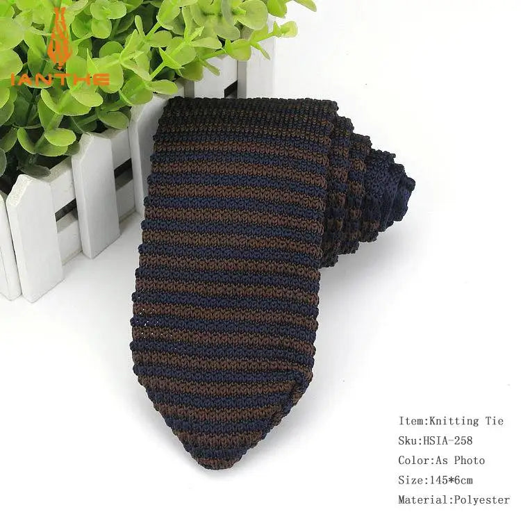 Cà vạt len Ianthe nam kiểu dáng mới sắc màu