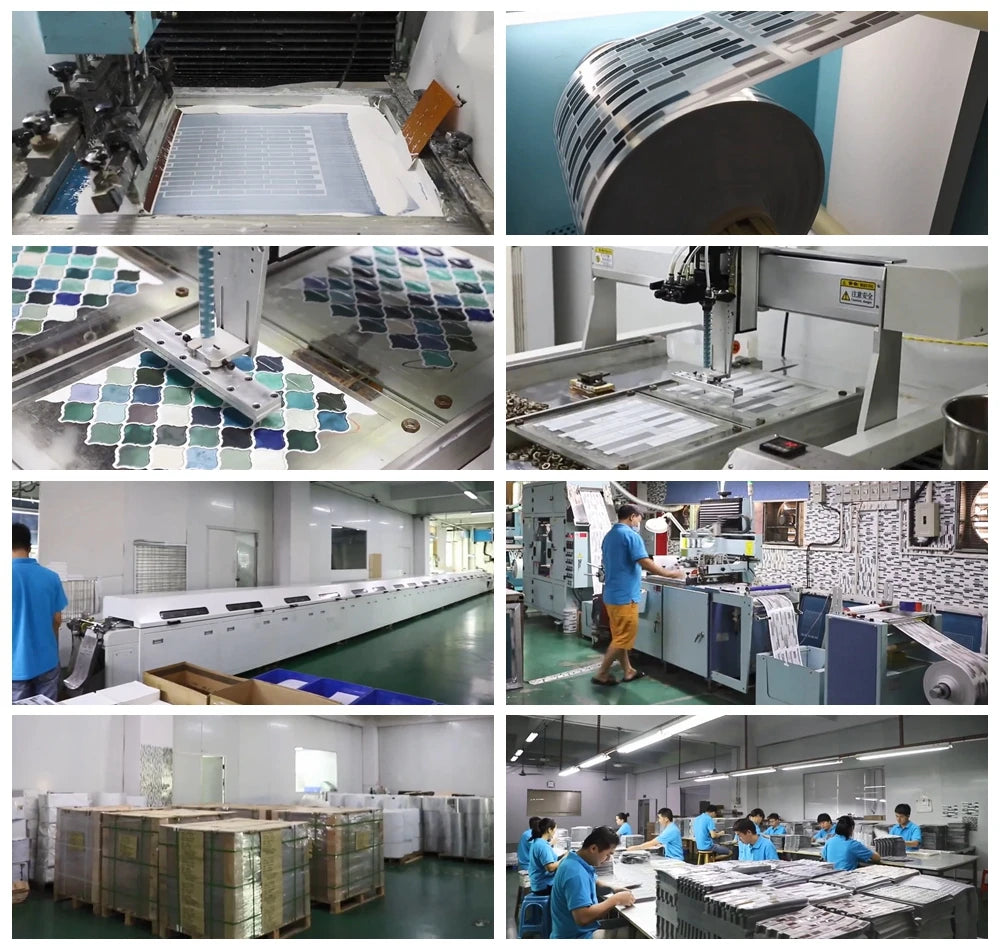 Gạch 3D Mosaic Xám Nhạt Trang Trí Nhà Bếp