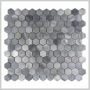 Italian grey hexagonal mosaic tiles, decorative wall tiles, floor tiles for living room 