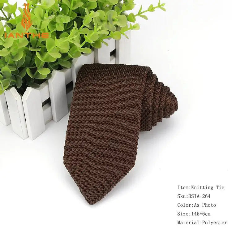 Cà vạt len Ianthe nam kiểu dáng mới sắc màu