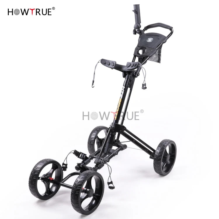 Xe Đẩy Gấp Nhỏ Nhẹ 4 Bánh EVA - Golf Trolley Đen Cao Cấp