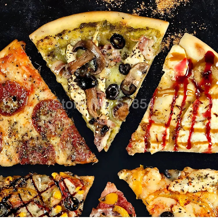 Custom 3D Mural Wallpaper Wall Painting Personalized Pizza Shop Blackboard Photo Wall Paper Cafe Restaurant Backdrop Wall Decor