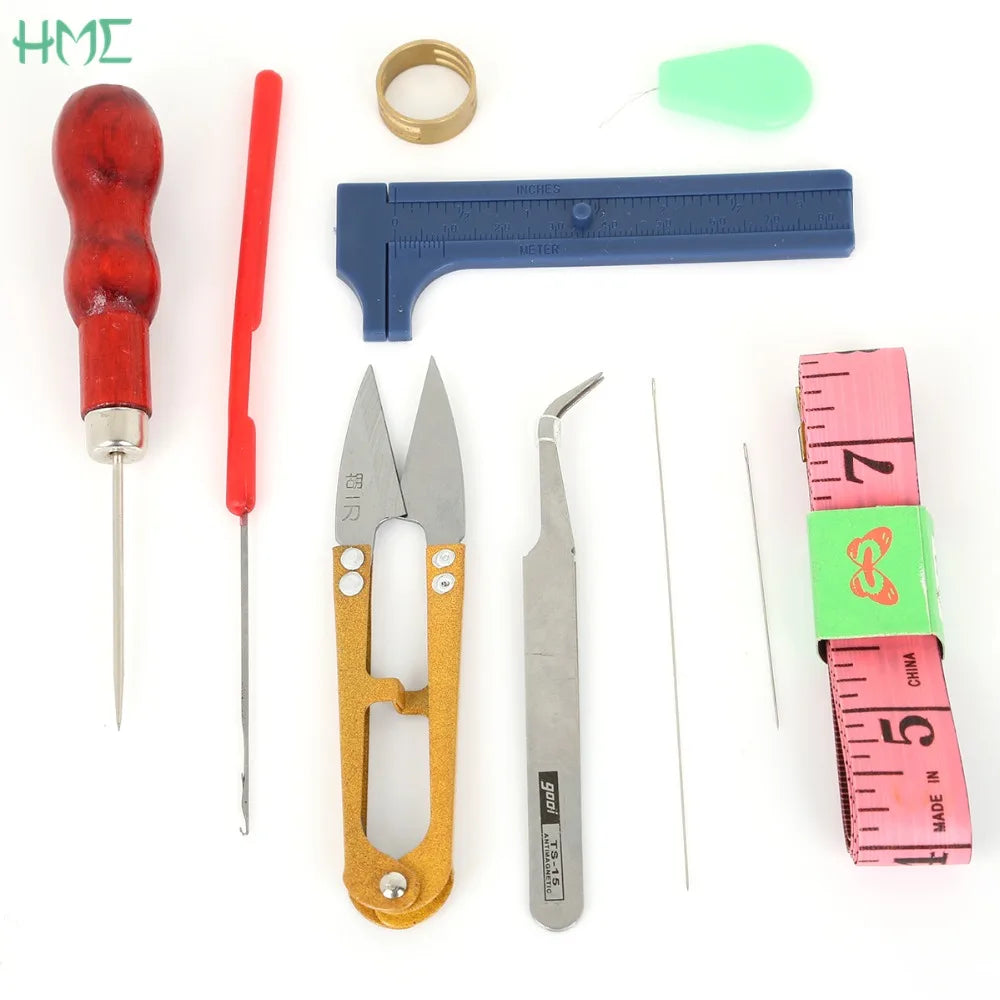 DIY Jewelry Making Tool Kit: Needle, Scissors, Ring, Ruler
