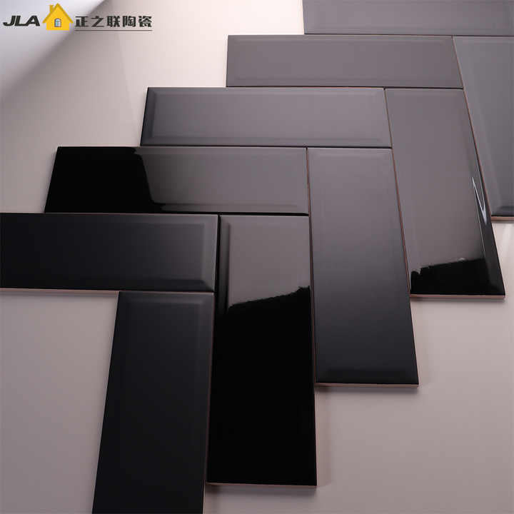 Keramik Granite Black Ceramic Wall Tiles 4x12 Inch 10x30cm Latest Design 