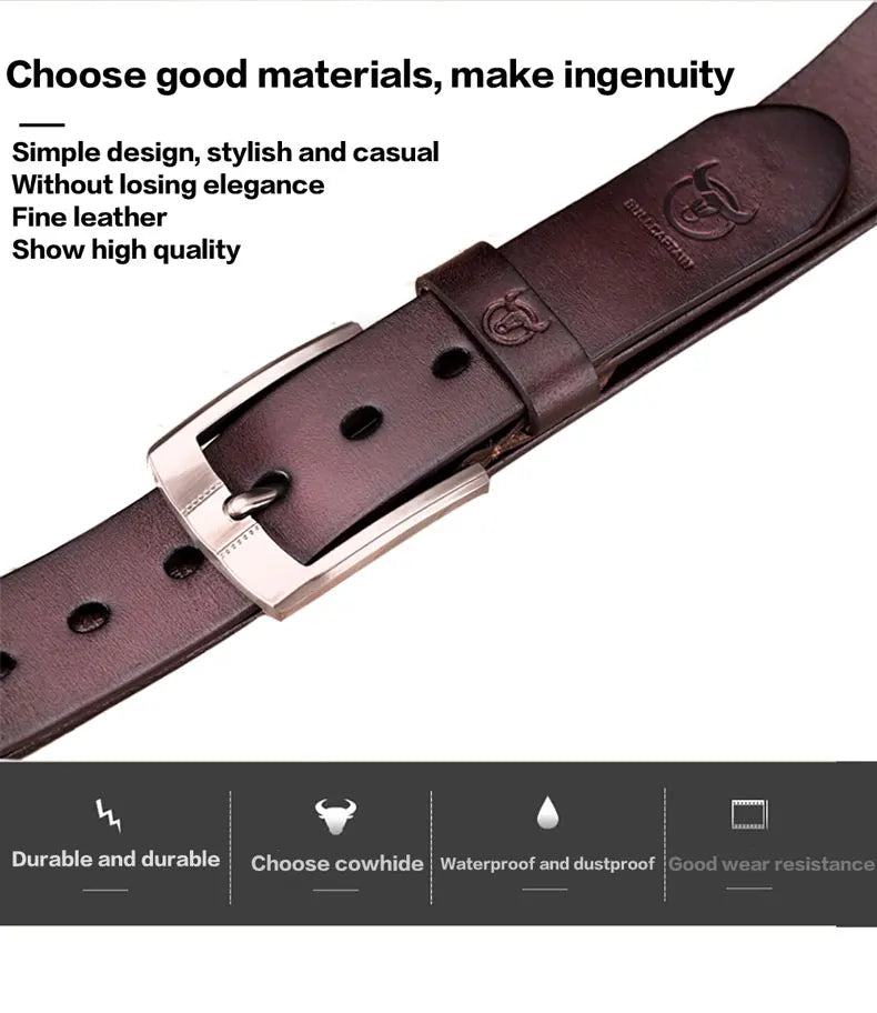 Thắt Lưng Nam Đẳng Cấp BULLCAPTAIN Retro Pin Classic