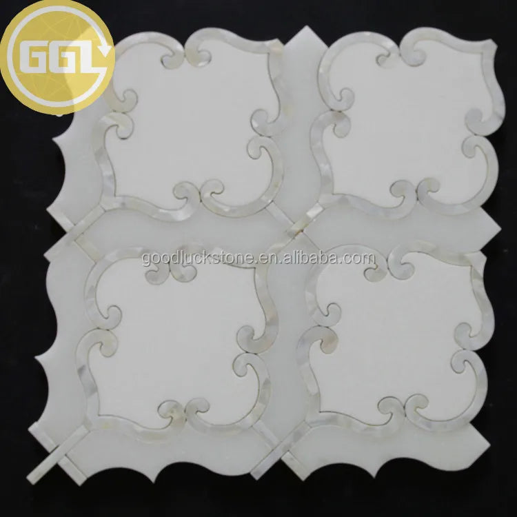 Mother of Pearl Tiles Shell Mosaic  Wall Tile Art Tile Mix Stone - Daisan Mart