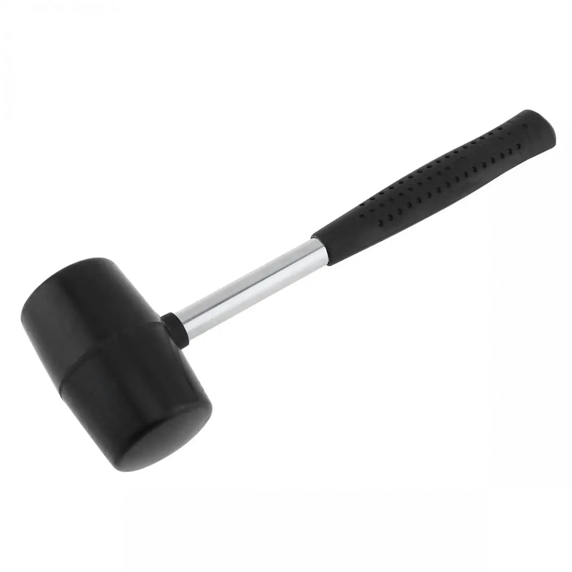 320g Non-elastic Black Rubber Hammer Floor Tile hammer DIY Hand Tool with Round Head and Non-slip Handle