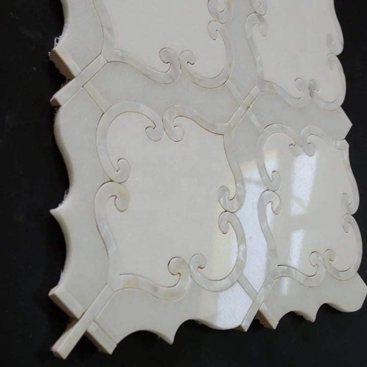 Mother of Pearl Tiles Shell Mosaic  Wall Tile Art Tile Mix Stone - Daisan Mart
