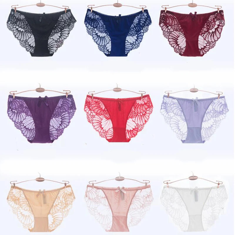Women's Sexy 6XL Floral Lace Seamless Panties